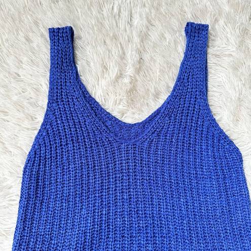 The Moon NWOT Over Madison Blue Knit Tank Sz Medium (LIST)