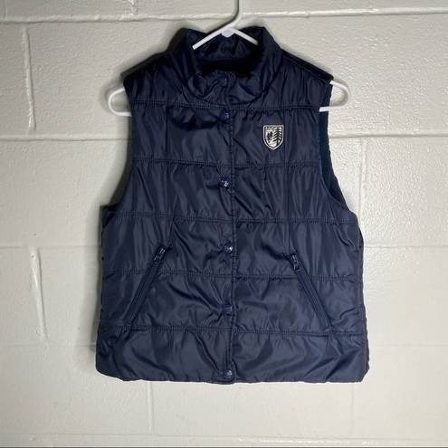 American Eagle  puffer vest sz large navy blue