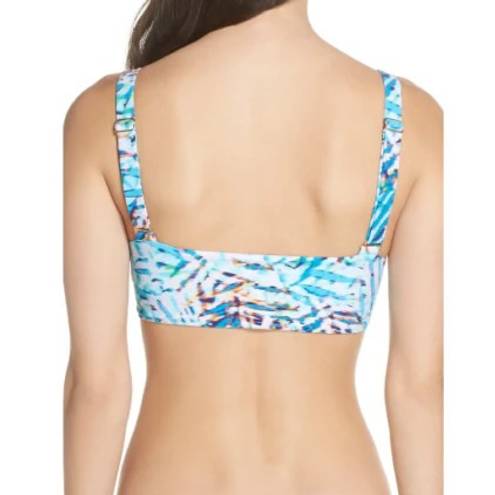 PilyQ Printed Tie Front Bikini Top