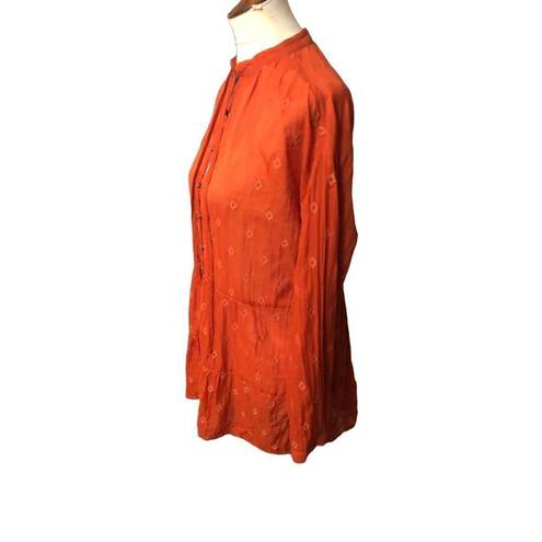 Pilcro  harvest orange tiered tunic with metal button accents down front Size S