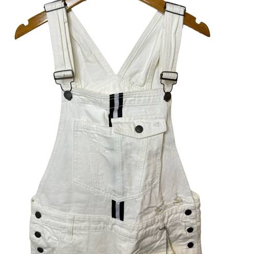 Hidden Jeans NWT  Dylan White Boyfriend Distressed Overalls Womens Medium Cotton