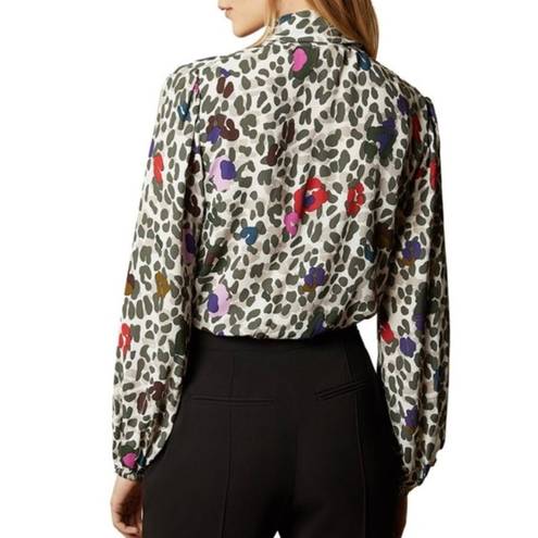 Ted Baker Ted Bak­er Charia Wilder­ness Tie Neck Blouse