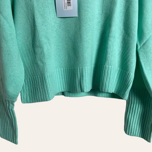 Hill House  The Cropped Silvie Merino Wool Sweater in Ocean Wave Size S