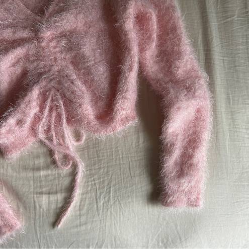 The Moon Sugar Baby Pink Ballet Barbie Fuzzy Sweater