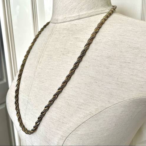 Twisted Silver and gold tone  necklace