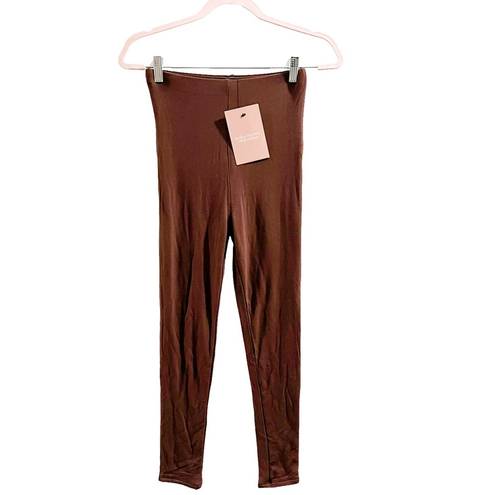 Naked Wardrobe  leggings chocolate brown size small