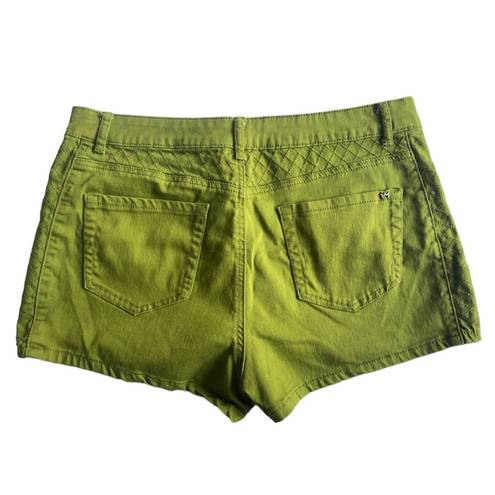 Nicki Minaj Nicky Minaj Mid-Rise Denim Green Short Shorts Size 13/14