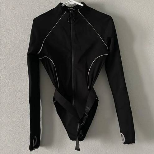 Dolls Kill  x Poster Grl Hashtag Executive Suite Reflective Bodysuit NWT