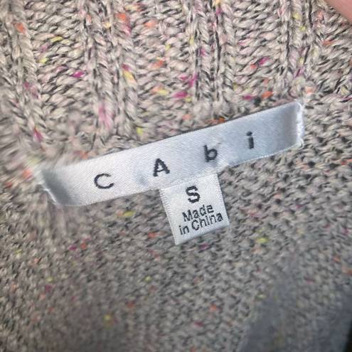 CAbi  marbled gray drape front S cozy cardigan