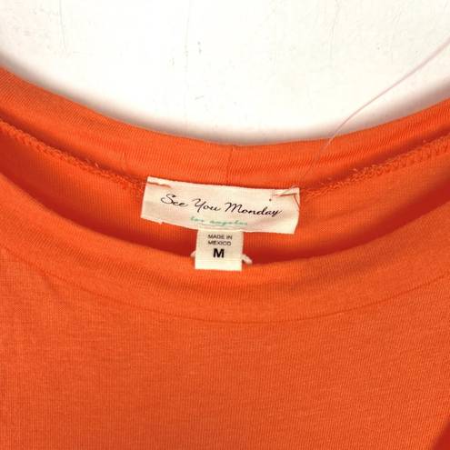 See You Monday NWT  Sleeveless T-Shirt Maxi Dress in Orange Size Medium M NEW