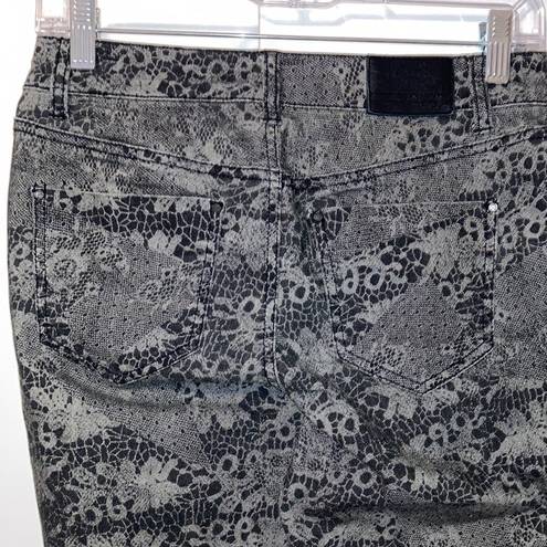 DKNY  Black Lace Print Jeggings Stretch Skinny Jeans 2 P Petite