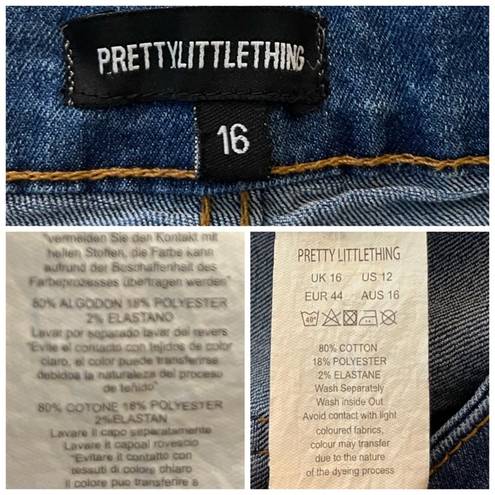 Pretty Little Thing  Jeans High Rise Skinny Ankle   Medium Blue Women’s Size 12