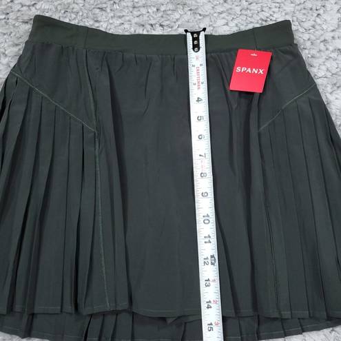 Spanx  Get Moving Pleated Green Skort Skirt Women's Size Large Booty Boost
