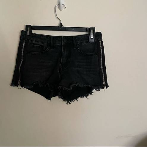 Guess  Mya Zipper Denim High Rise Shorts sz 24