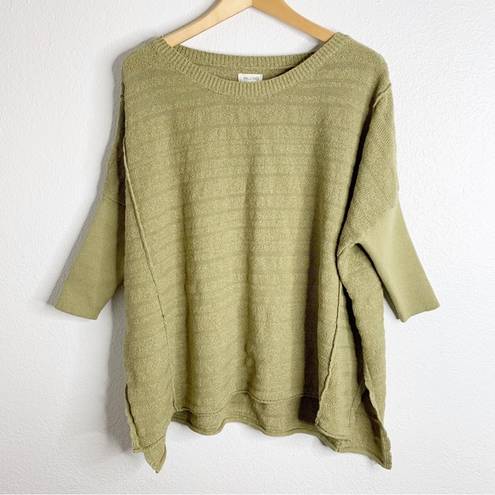 Pilcro  Anthropologie Green Knit Dolman Sleeve Sweater Size Small