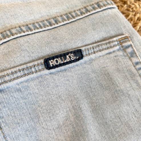 Rolla's  Original High Rise Straight Jean in Comfort Sky Size 30 Raw Hem