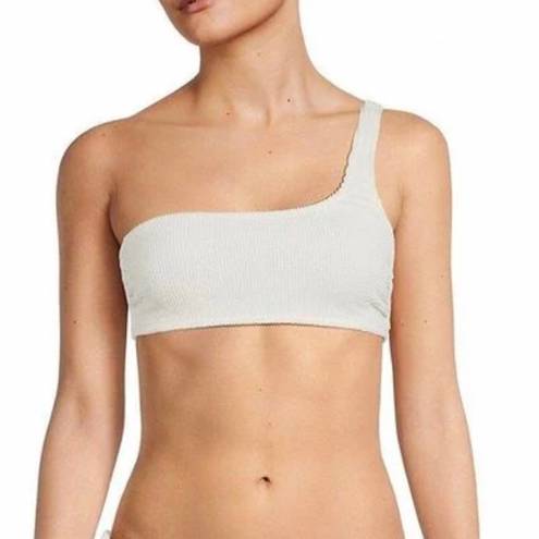 Good American  Women's Ivory Always Fits One Shoulder Bikini Top Size 2 (US M)