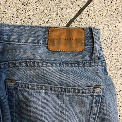 Everlane  the High Rise Cheeky Straight Jean Light Wash Button Fly Size 26 Waist