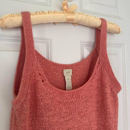 J.Jill Small Petite Knit Cotton Nylon Tank Top - Salmon Pink