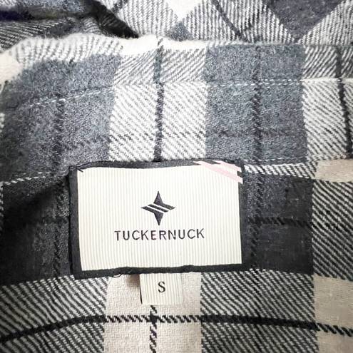 Tuckernuck  Midnight Plaid Saranac Shirt Cotton Flannel Button Front Collared Top