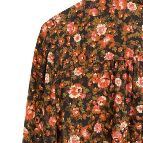 Treasure & Bond  Floral Print Long Sleeve Blouse Top