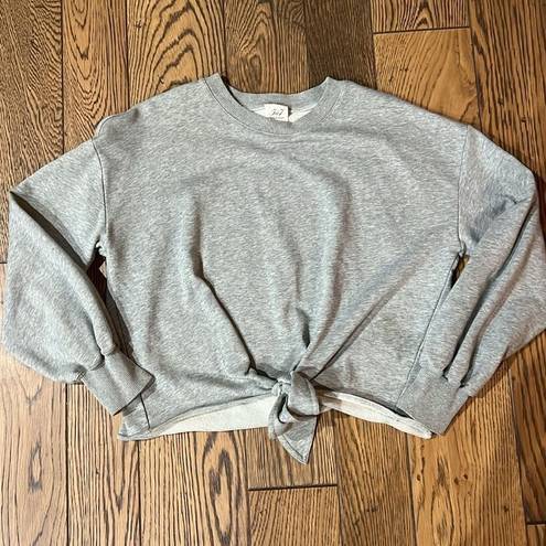 Cinq à Sept  Parker Knotted Tie Pullover Crop Cropped Sweatshirt B18