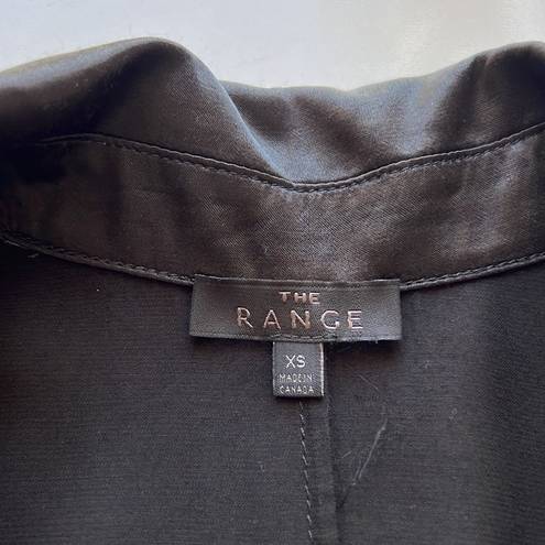 The Range  Blouse in Black Satin