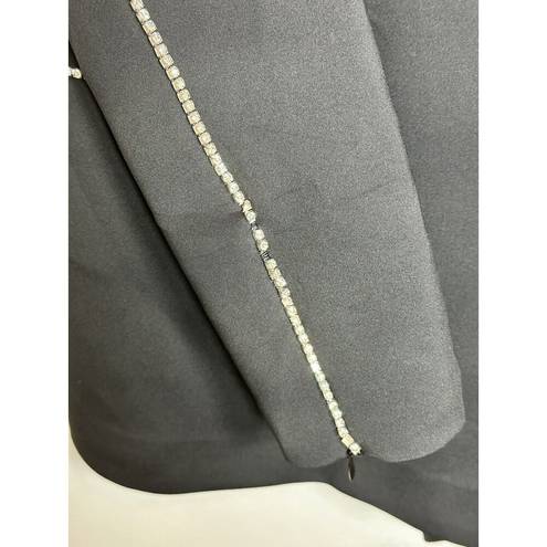 Good American  Scuba Crystal Stud Lined Notch Lapel Long Sleeve Blazer Size M NWT