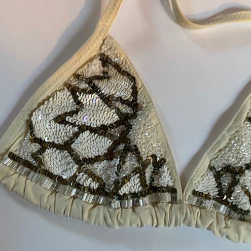 All Saints Sequin Bikini Top