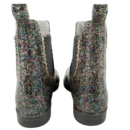 Jack Rogers  Sallie Glitter Rain Boots Ankle Booties Rainbow 7