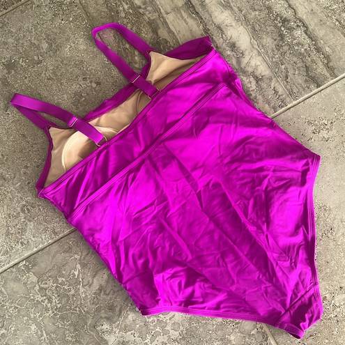 Ava & Viv  One Piece Swimsuit, Pink Fuchsia Size 16W