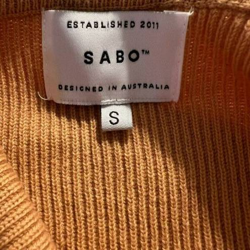 Sabo Skirt SABO  Caramel Color Cotton Ribbed Stretch Crop Top EUC Size Small