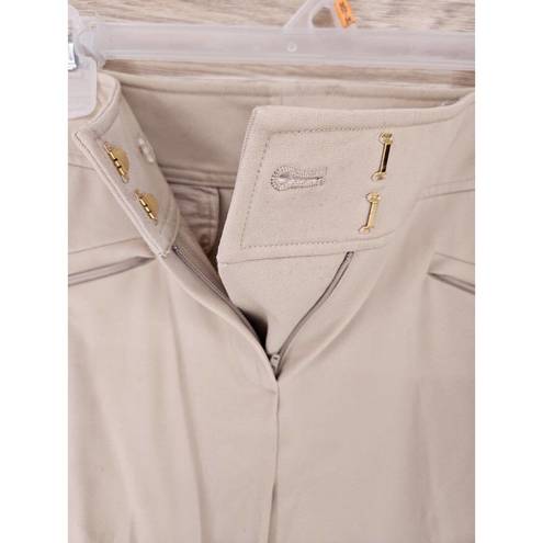 St. John  Sport Womens Size 8 Zipper Wide Leg Dress Pants Beige