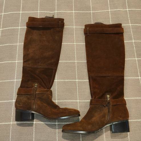 Pour La Victoire  Suede Leather Riding Boots