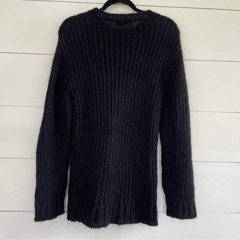 The Range  Black Superfine Alpaca Mohair Blend Sweater