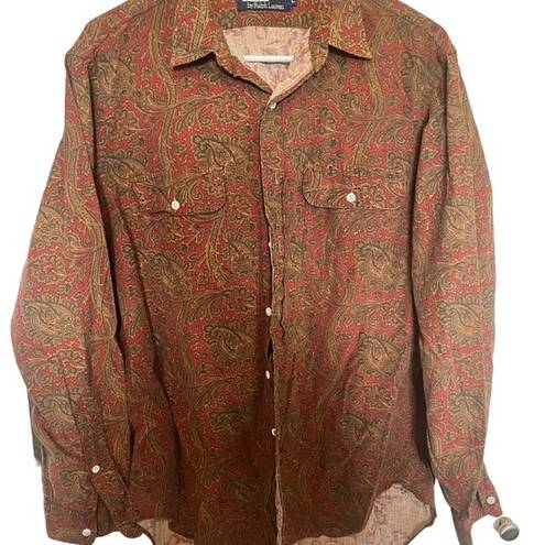 Polo  Ralph Lauren vintage paisley print button down shirt size large