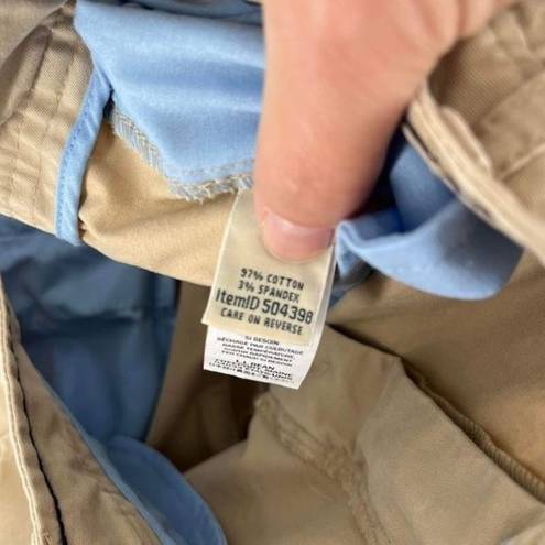 L.L.Bean  Women's High-Rise Flat Front Favorite Fit Cropped Pants Beige Size 18