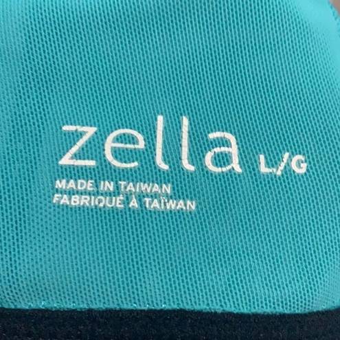 Zella  Teal and Blue Racerback Exercise Bra Size L