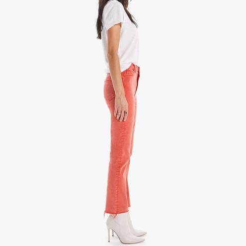 MOTHER Denim  The Swooner Rascal Ankle Fray Jeans in Come Out and Play Red | 28