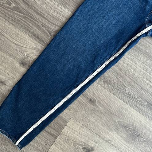 Madewell  Baggy Straight Jeans Dark Worn Indigo Hemp Cotton 28 Waist EUC $98