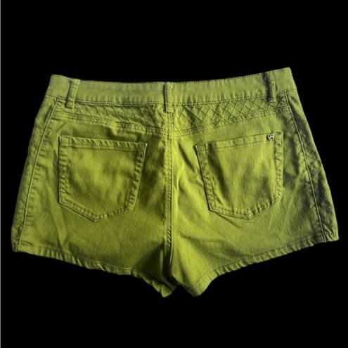 Nicki Minaj Nicky Minaj Mid-Rise Denim Green Short Shorts Size 13/14