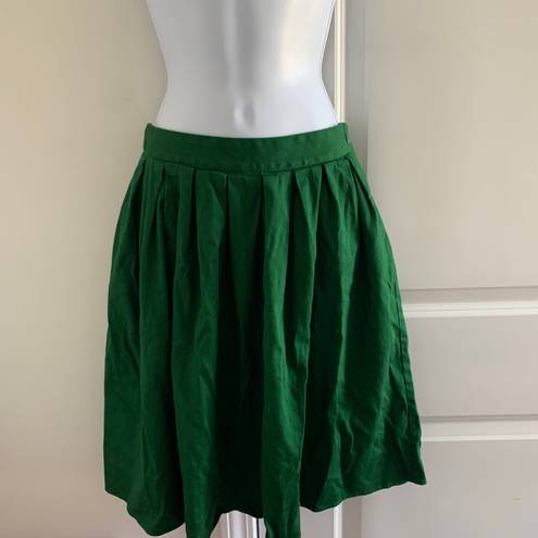 Grace Karin Green Pleated Skirt