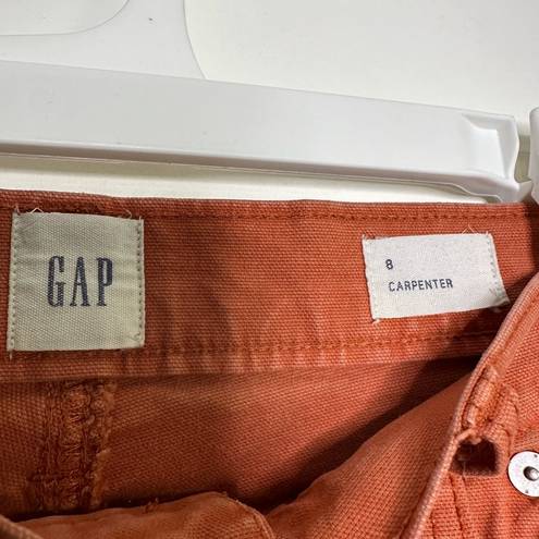 Gap  Orange Carpenter Cropped Jeans Size 8