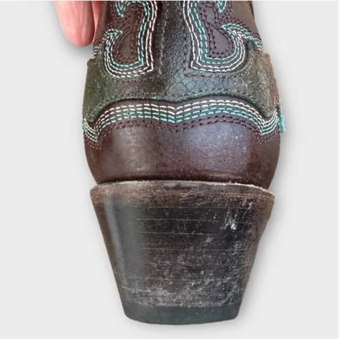 Corral Turquoise Inlay Leather Cowboy Boots