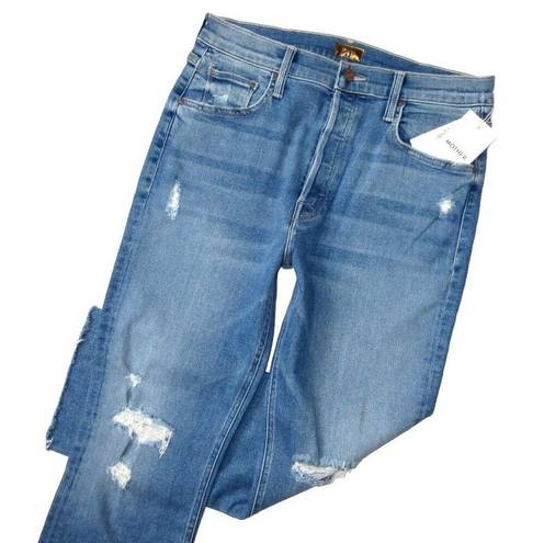 NWT Mother Tripper Ankle Fray in Play Like A Pirate High Rise Stretch Jeans 32