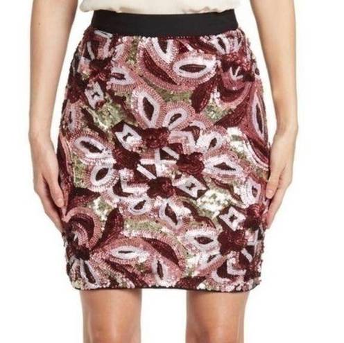 Walter Baker  Skirt Size 0 Sequin Black Designer Luxury Holiday Cocktail NWT