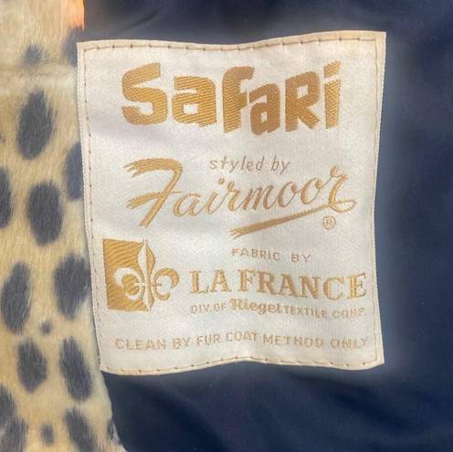 Vintage Safari by Fairmoor Faux Cheetah Fur Coat women sz S (estimated)