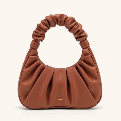 JW Pei  GABBI RUCHED HOBO HANDBAG NUTELLA