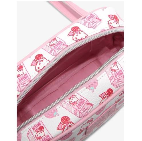 Sanrio New  Hello Kitty Loungefly pink coquette strawberry milk crossbody bag