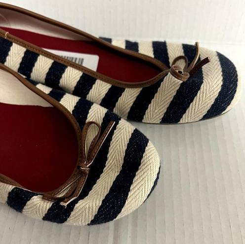 American Eagle  Outfitters Striped Slipped On Boat Shoe Flats Size 11